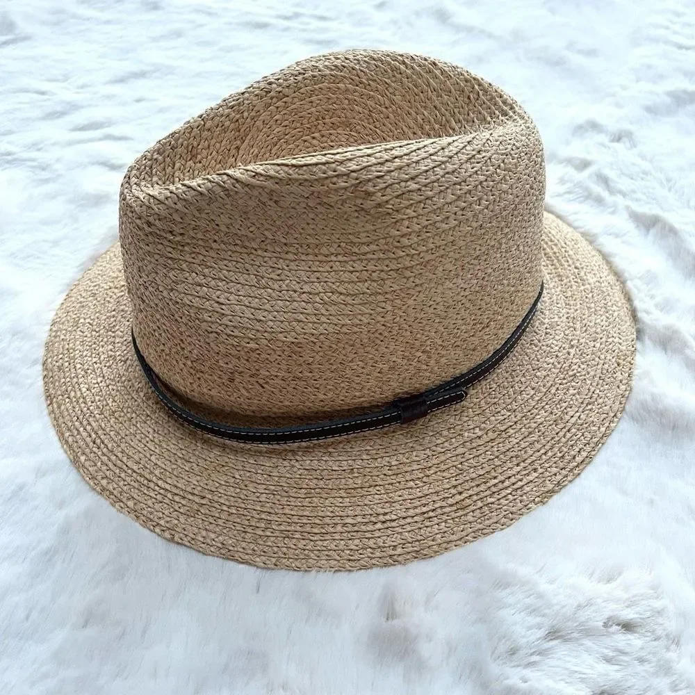 Vintage 90s Raffia Straw Hat Western Ranch Women’s